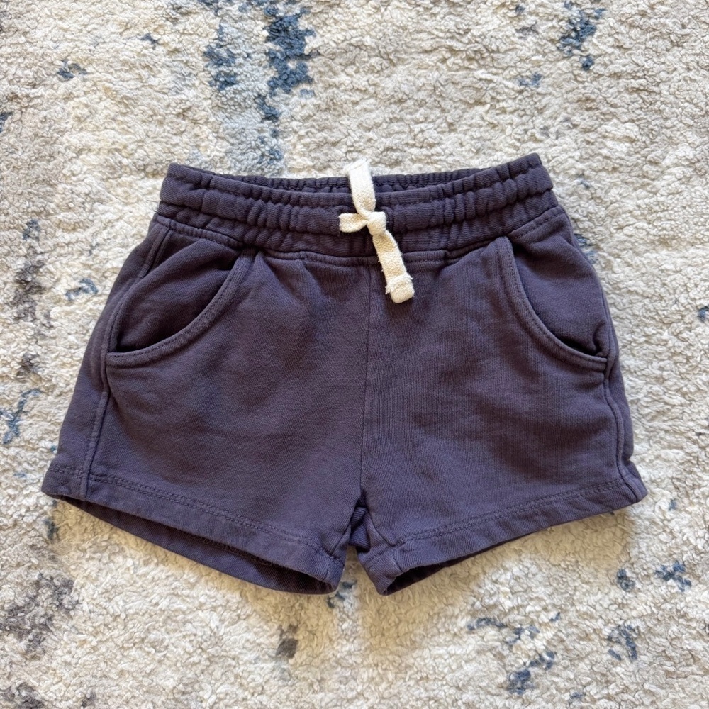 Zara Casual Cotton Navy Blue Shorts Drawstring Size 18-24m